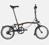 2023 Brompton C Line Explore Mid Handlebar 6 speed folding bike in Black Lacquer - profile