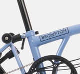 2023 Brompton C Line Explore High Handlebar 6-speed folding bike in Cloud Blue - steel frame