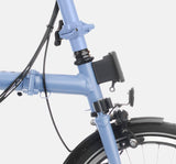 2023 Brompton C Line Explore High Handlebar 6-speed folding bike in Cloud Blue - Front Carrier Block