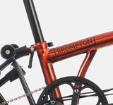 Brompton C Line Urban High Handlebar 2-speed folding bike in Flame Lacquer - steel frame