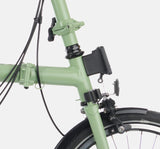 2023 Brompton C Line Explore High Handlebar 6-speed folding bike in Matcha Green - Front Carrier Block