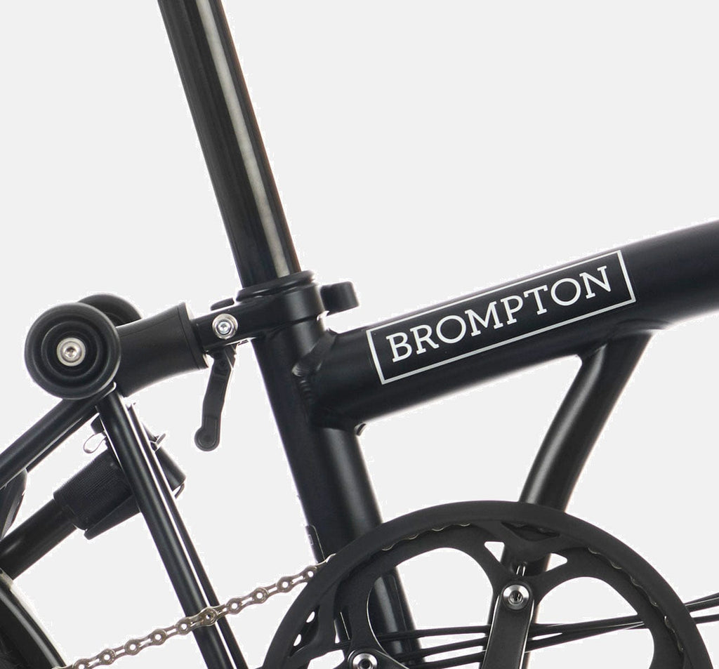 2023 Brompton C Line Explore High Handlebar 6-speed folding bike in Black matte - steel frame
