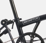 2023 Brompton C Line Explore Low Handlebar folding bike in Black Matte - steel frame