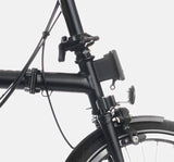 2023 Brompton C Line Explore Mid Handlebar 6 speed folding bike in Black Matte - Front Carrier Block