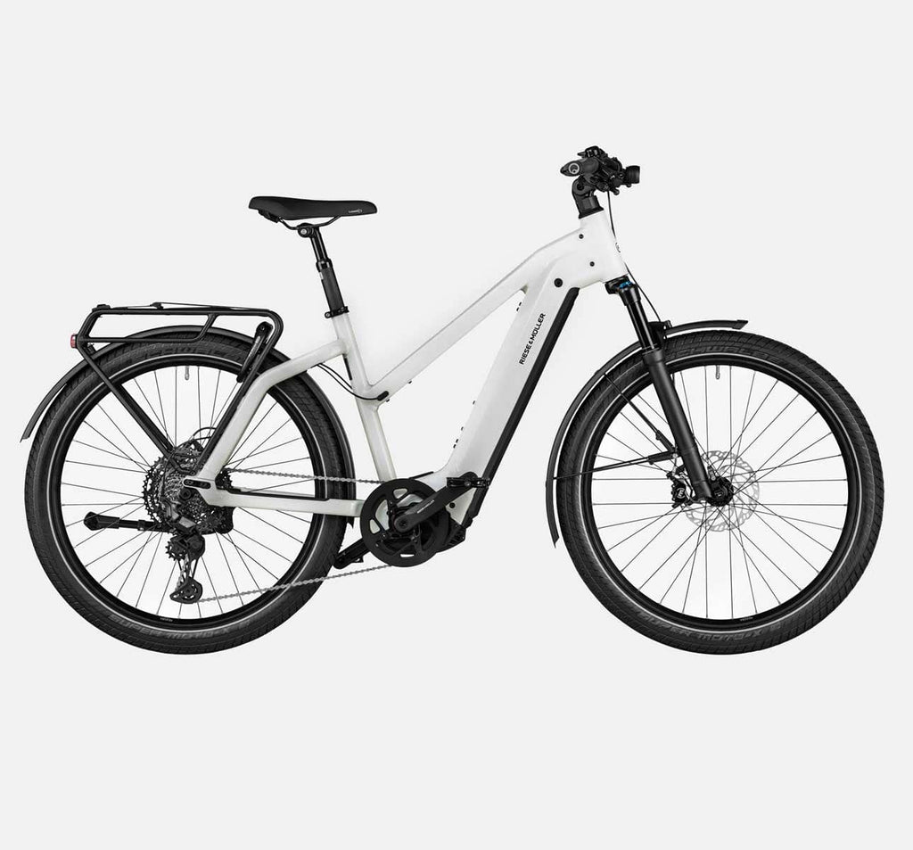 Riese & Muller Charger4 Mixte Touring German E-Bike in Ceramic White