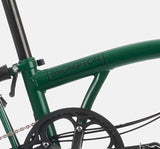 2023 Brompton C Line Urban Low Handlebar 2-speed folding bike in Racing Green - steel frame