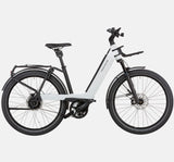 Riese & Muller Nevo Automatic e-bike in Pure White with Super Moto-X tires, Front Carrier and Thudbuster Seatpost (6597864914995)