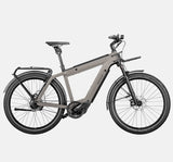 Riese & Muller Supercharger2 GT Rohloff Suspension E-Bike with Front Carrier, Pannier Rack and Thudbuster Seatpost in Warm Silver Matte (4719394717747)