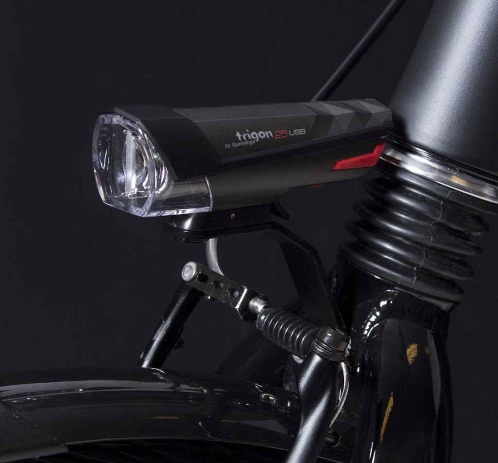 Spanninga BH 500 Fork Light Bracket Mounted to Bike (4678508183603)